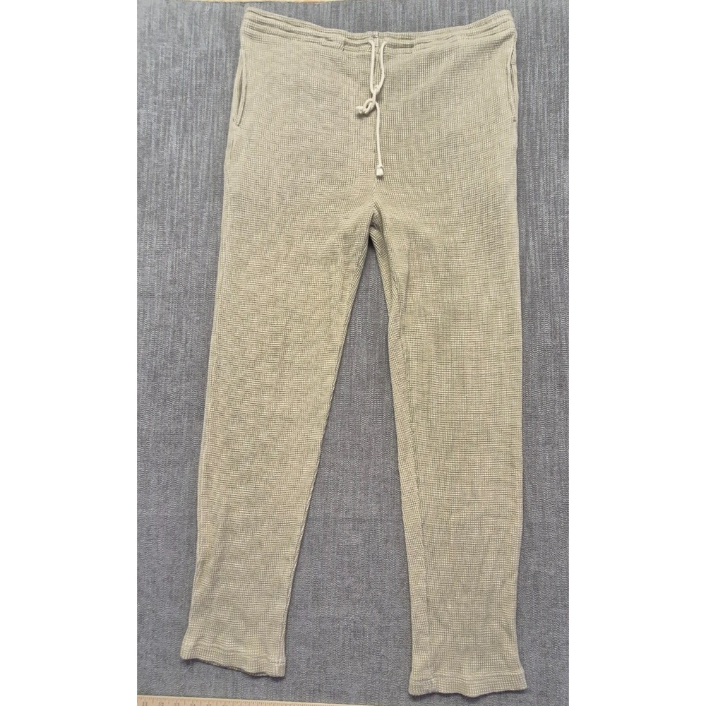 Saks Fifth Avenue Mens Pants LG Tan Drawstring Casual Joggers Back Pocket Lounge